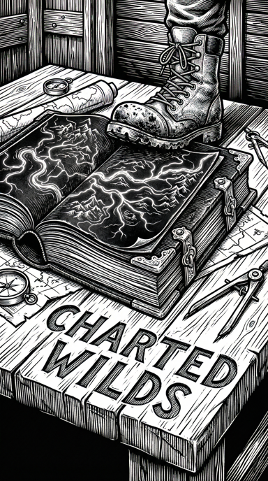 Charted Wilds bag tag artwork