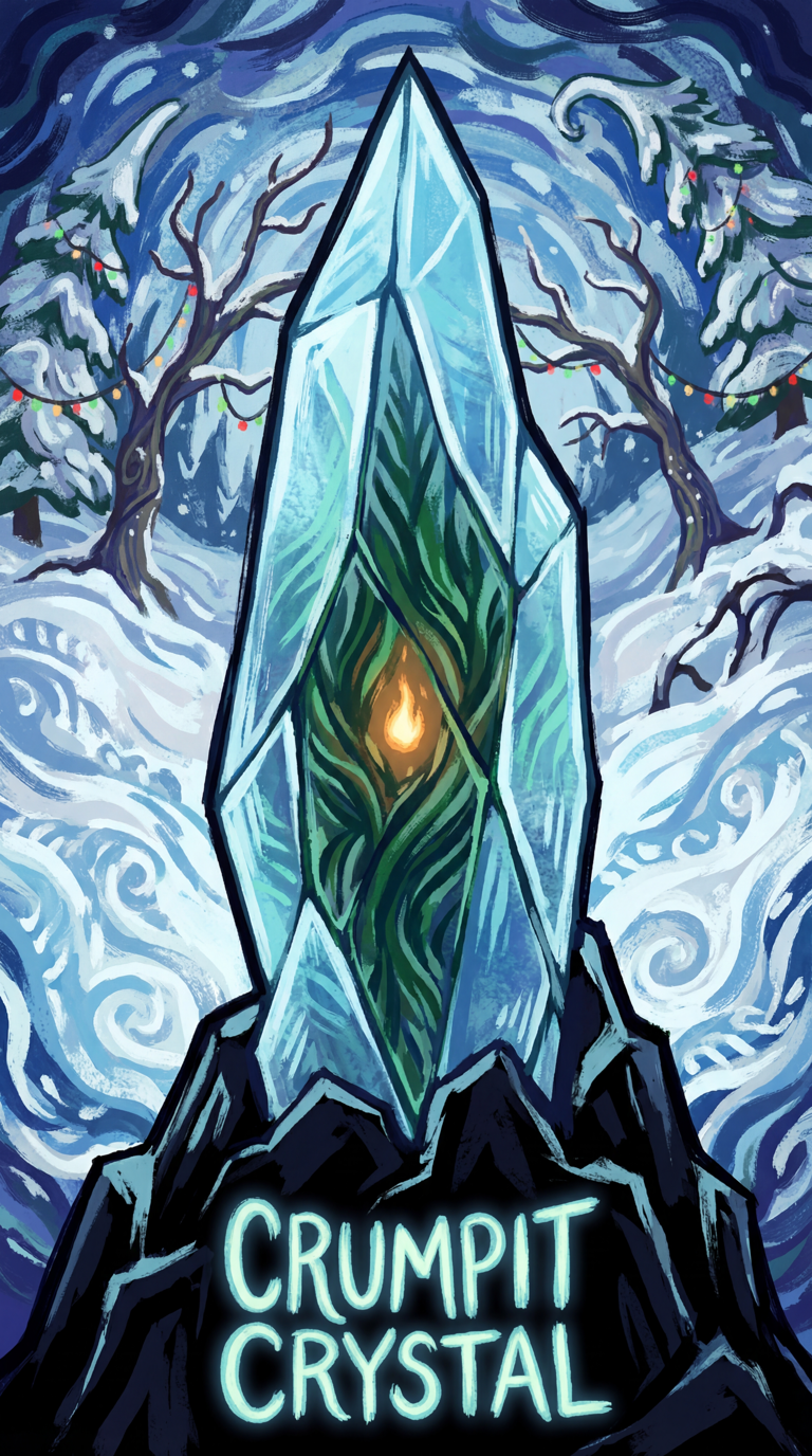 Crumpit Crystal bag tag artwork