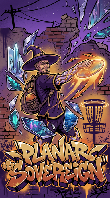 Planar Sovereign bag tag artwork