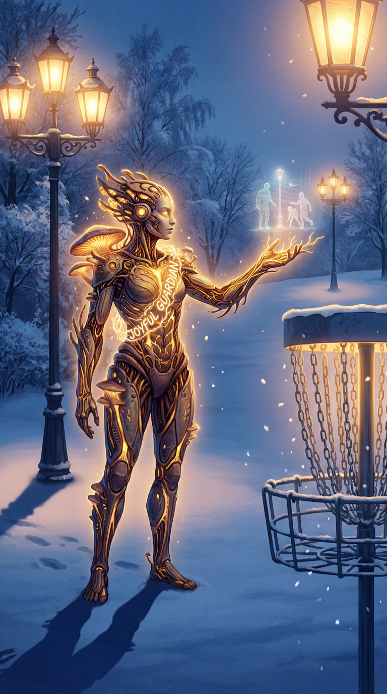 Joyful Guardian bag tag artwork