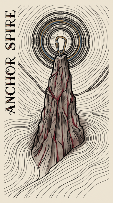 Anchor Spire bag tag artwork