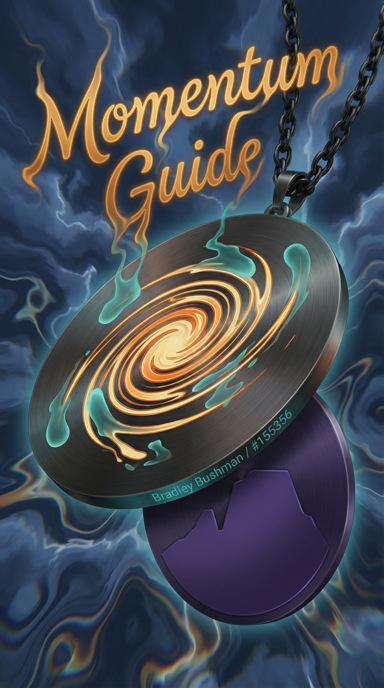 Momentum Guide bag tag artwork