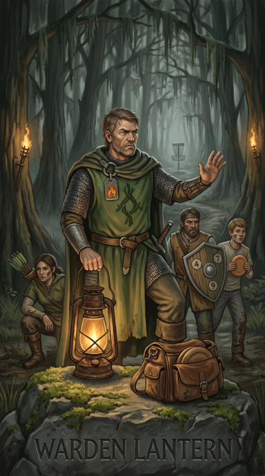 Warden Lantern bag tag artwork
