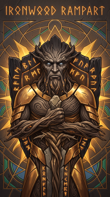 Ironwood Rampart bag tag artwork