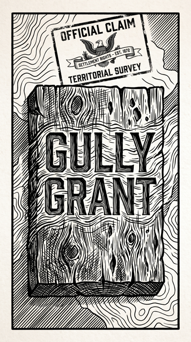 Gully Grant bag tag artwork