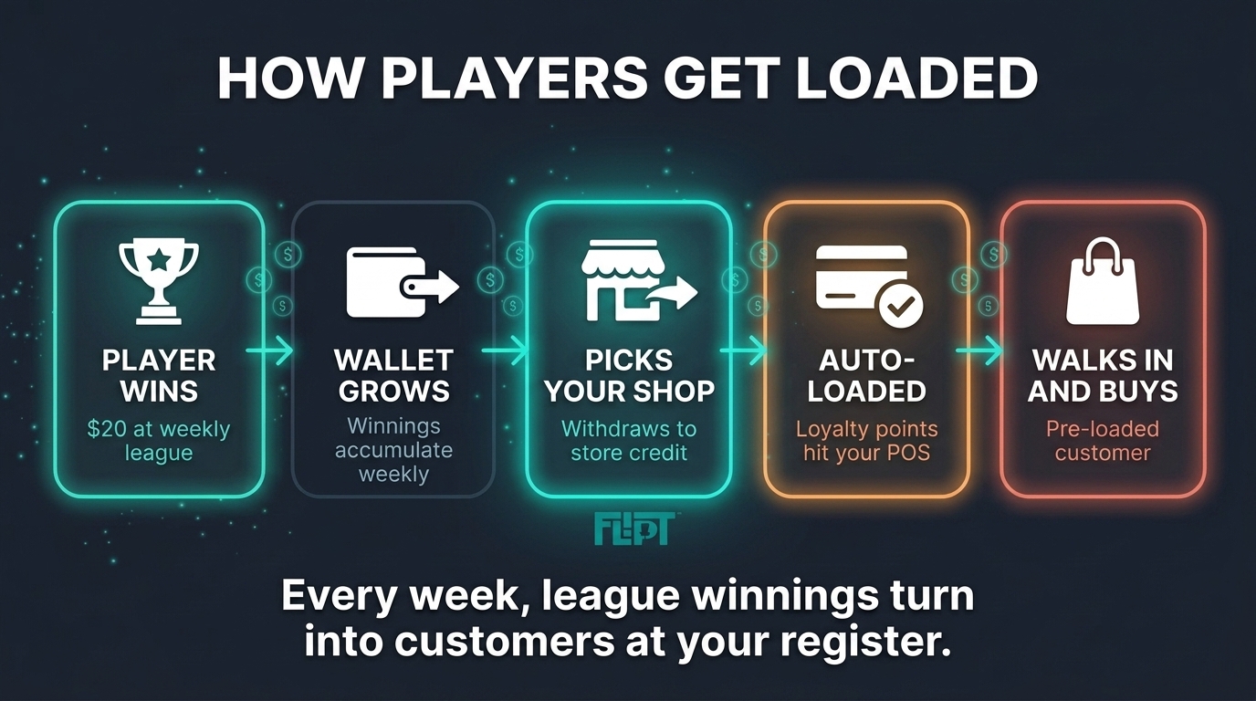 Infographic: how league winnings accumulate and convert to store credit