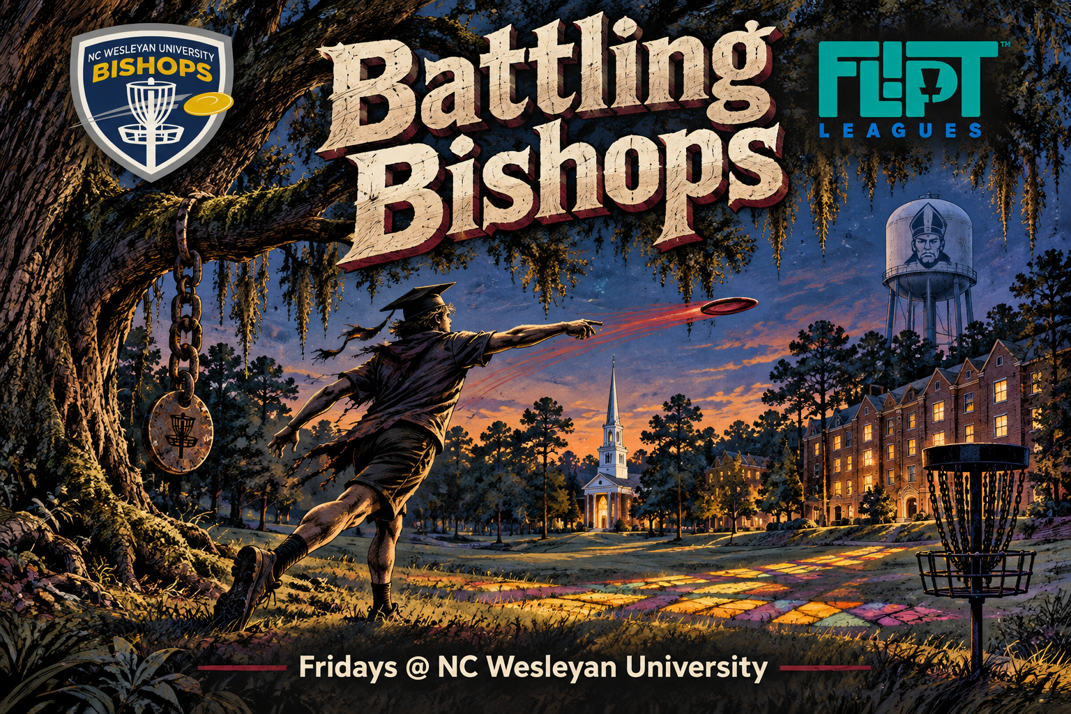 Battling Bishops @ NC Wesleyan University Disc Golf Course