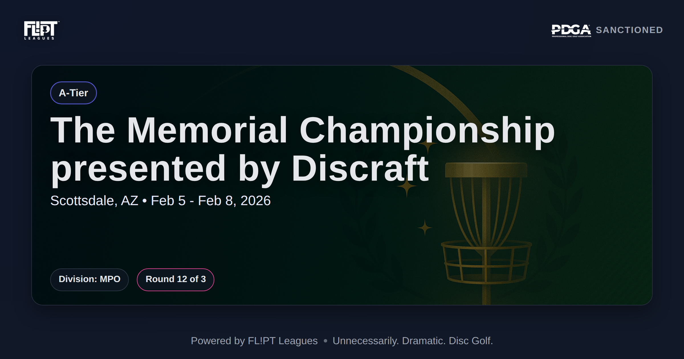 The Memorial Championship presented by Discraft Tournament Image