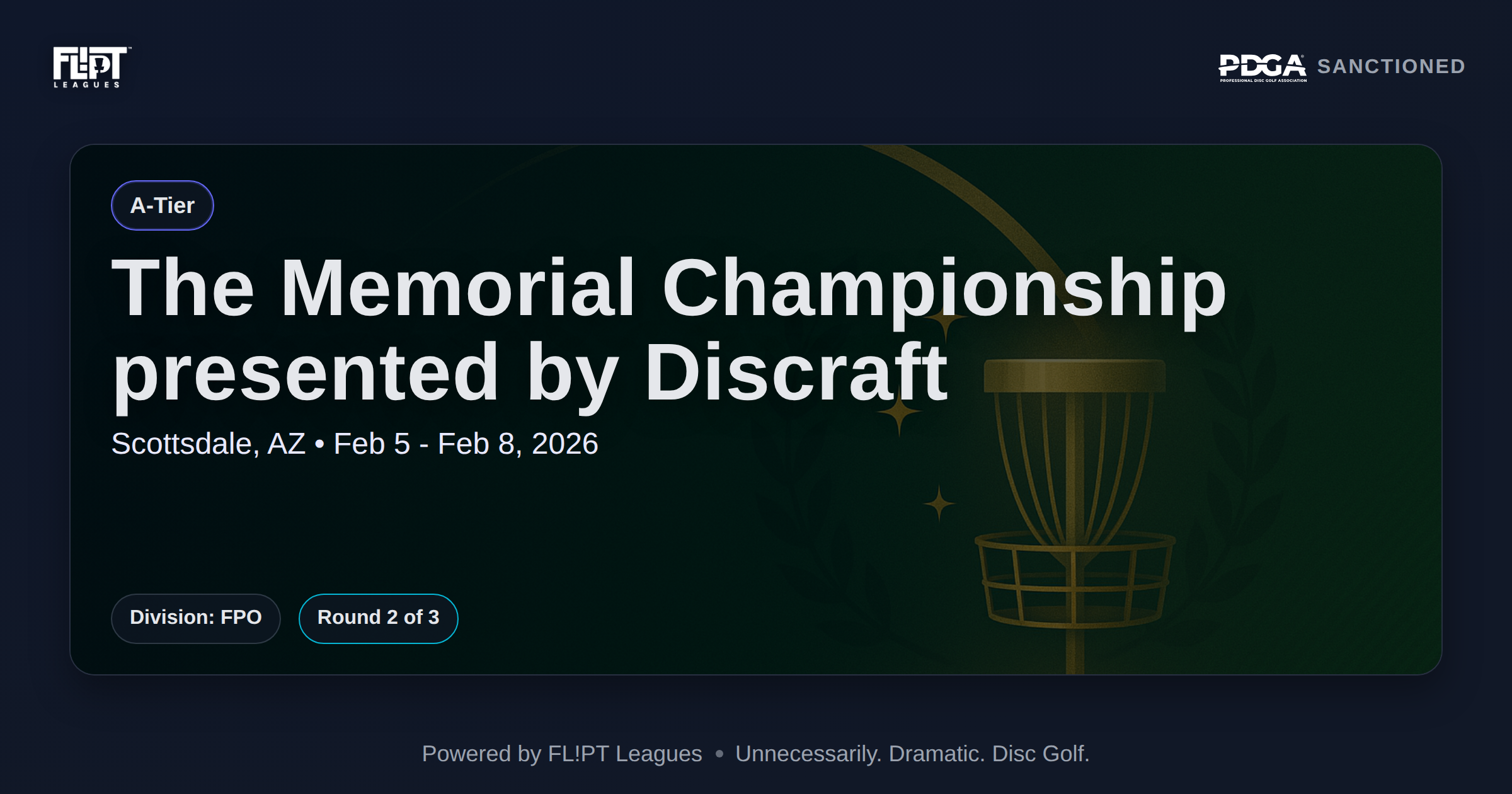 The Memorial Championship presented by Discraft Tournament Image