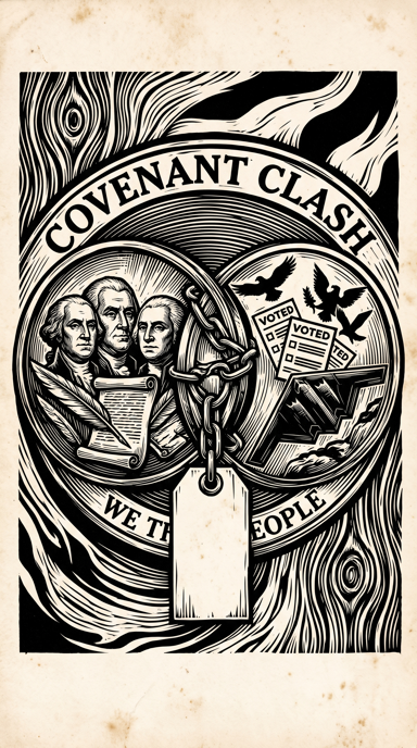 Covenant Clash bag tag artwork