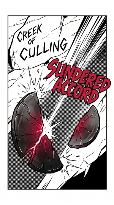 Sundered Accord bag tag artwork