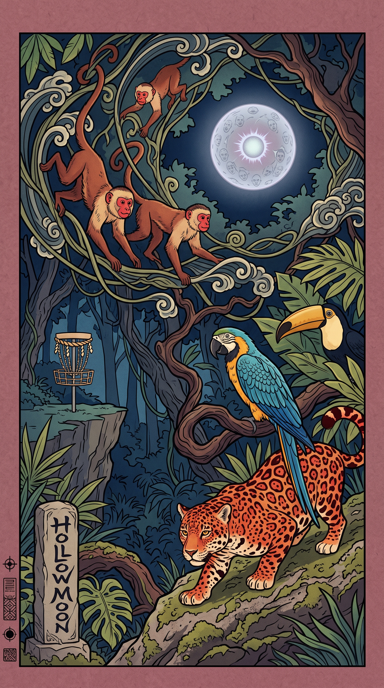 Hollow Moon bag tag artwork
