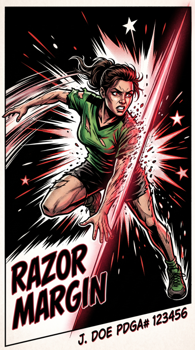 Razor Margin bag tag artwork