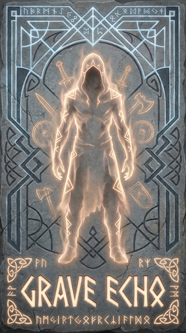 Grave Echo bag tag artwork