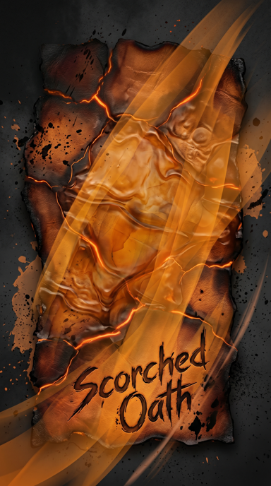 Scorched Oath bag tag artwork