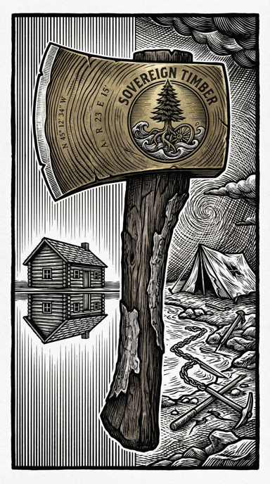 Sovereign Timber bag tag artwork