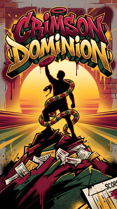 Crimson Dominion bag tag artwork